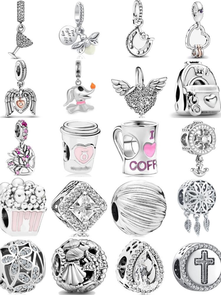 Slver Cup Backpack Beads, Cross,Butterfly Pendant Suitable For European Original Bracelet Diy Exquisite Jewelry