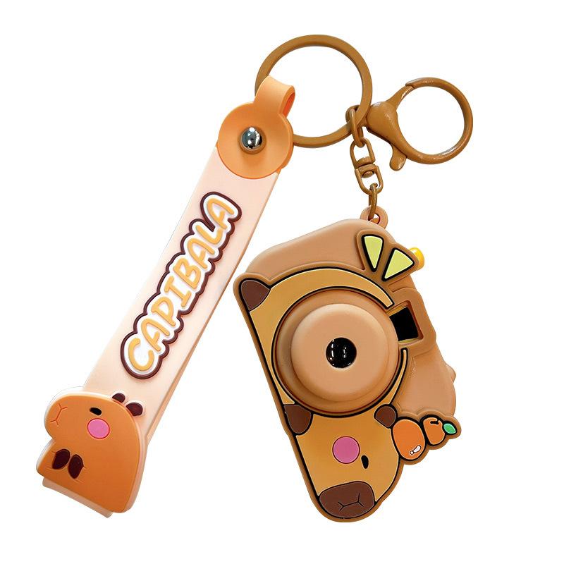Cute Capybara Projector Camera Keychain Pendant Bag Decor Couple Gift Student Bapa Accory Lovely   home accessories