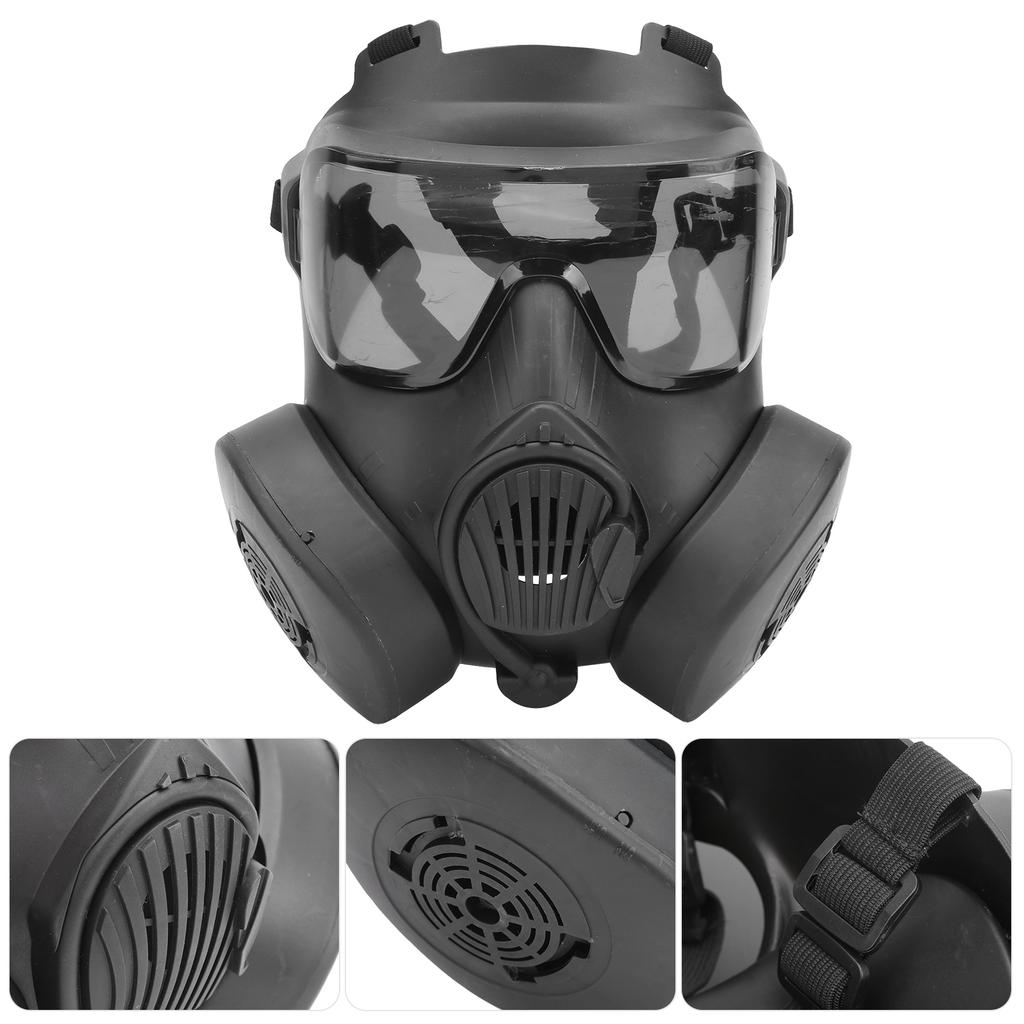 Full Face Shield Dual Fan Breathable Protective Guard for Cosplay Outdoor Gaming Equipment