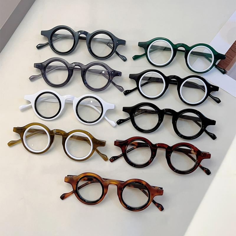 Vintage Round Glasses Men  New in Retro Blue Light Blocking Optical Frames Women Trendy Candy Color Rim Eyeglasses