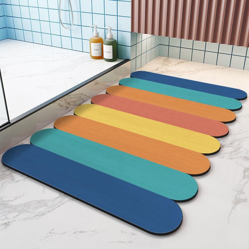 Nordic Diatom Mud Mat Bathroom Absorbent Non-slip Mat Toilet Entry Mat Toilet Door Door Quick Drying Mat