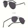 Sunglasses New Men's Glasses Metal Double-Beam Blue Glasses Black Sunglasses Female