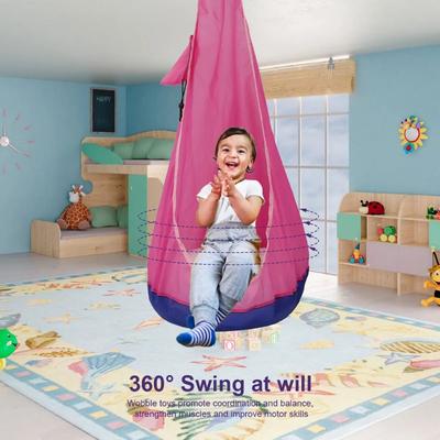 Kids Pod Swing Seat Without Cushions Folding Hanging Hammock Hanging Swing Seat Child Hammock for Indoor Outdoor Suspension Seat