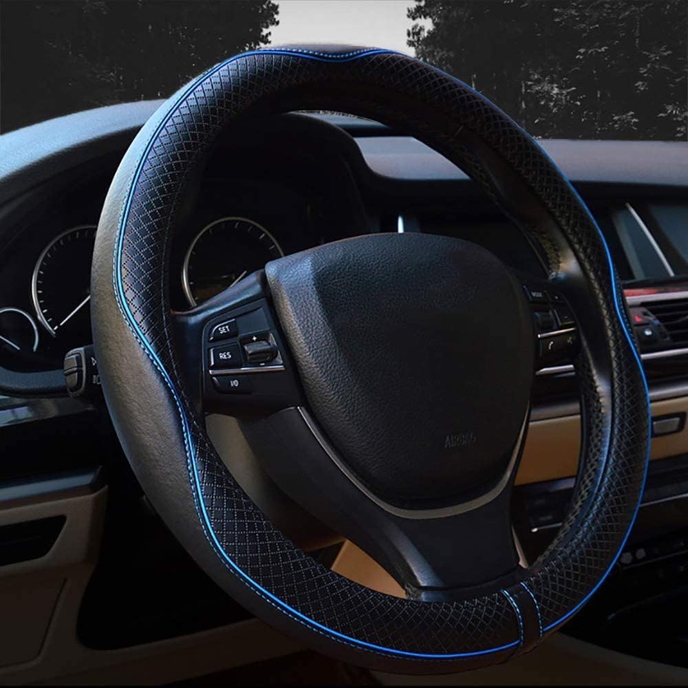 hengshao Steering Wheel Cover, Small Size, Genuine Leather, Stylish, Steering Cover, For Regular Cars,
