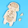 Lidské vnitřní orgány puzzle hra vzdělávací lidské tělo struktura anatomie puzzle deska děti batolata dřevěné části těla přiřazování učení STEM hračka