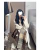 Oatmeal Woolen Coat - Women's Loose Mid-Length Korean Style Outerwear for Fall/Winter 2025