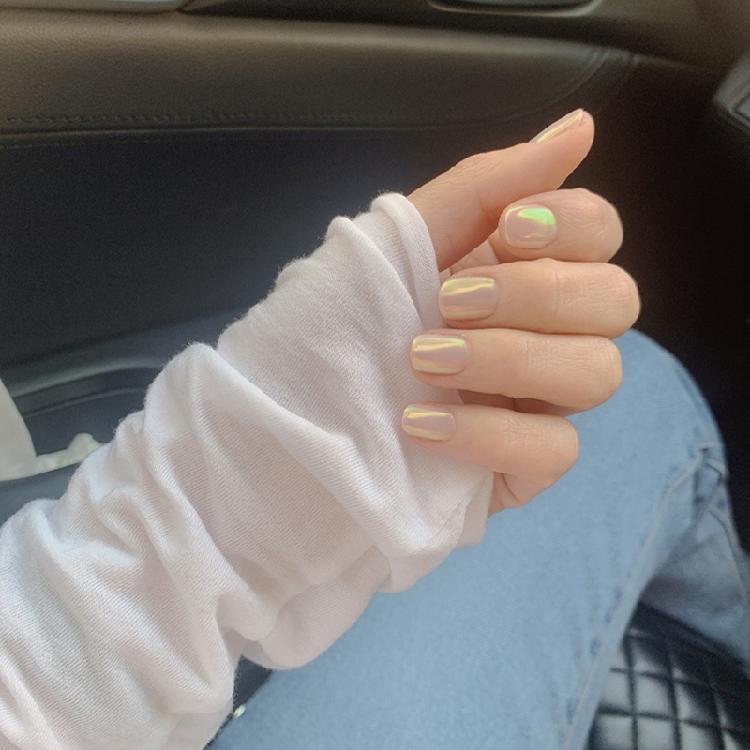 Mermaid Chrome Nail Powder Ice Transparent for Aurora Powder Mirror Effect for Aurora Iridescent Pearlescent Manicure Pi