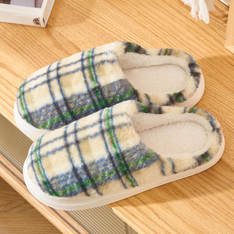 Cotton Slippers Women's Winter New Indoor Home Warm Plush Slippers Men's Home Autumn and Winter