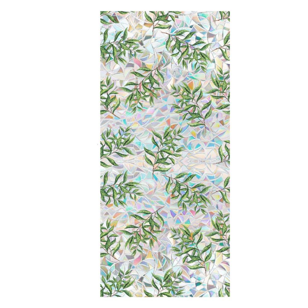 Daisy Window Sticker Green Leaf Glass Sticker Decorative Window Privacy Film Home Decoration