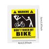 Dont Touch My Bike Bike Sticker, 3D Funny Scratch Resistant Reflective Warning Sticker for BMX, Mountain Road Bike Accessory