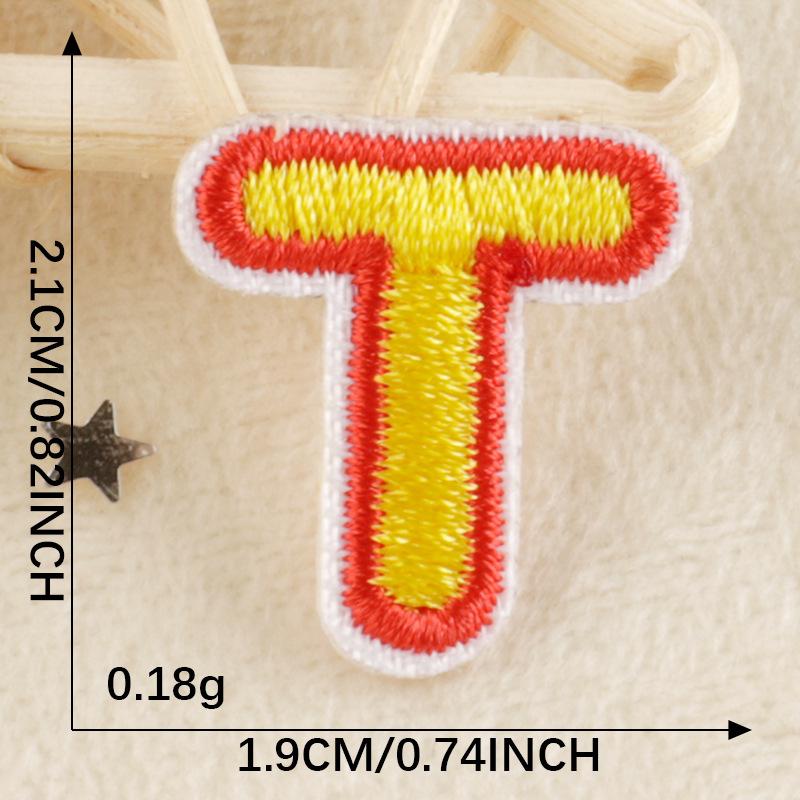 A-Z Embroidery Sticker Cartoon Original English Patch Clothing Accessories Badge Accessories Ironing < Unk > < Unk > Wappen Cloth Sticker