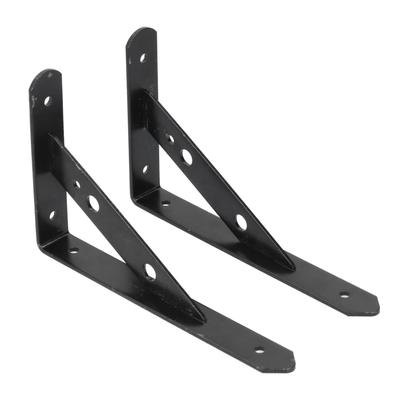 2Pcs Shelf Brackets Cold Rolled Steel Rustproof Corrosion Resistant Stable Triangular Floating