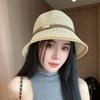 Breathable Sunshade Bucket Hat Women's Summer Temperament Bucket Hat Contrasting Colors Fashionable Foldable Sunscreen Basin Hat
