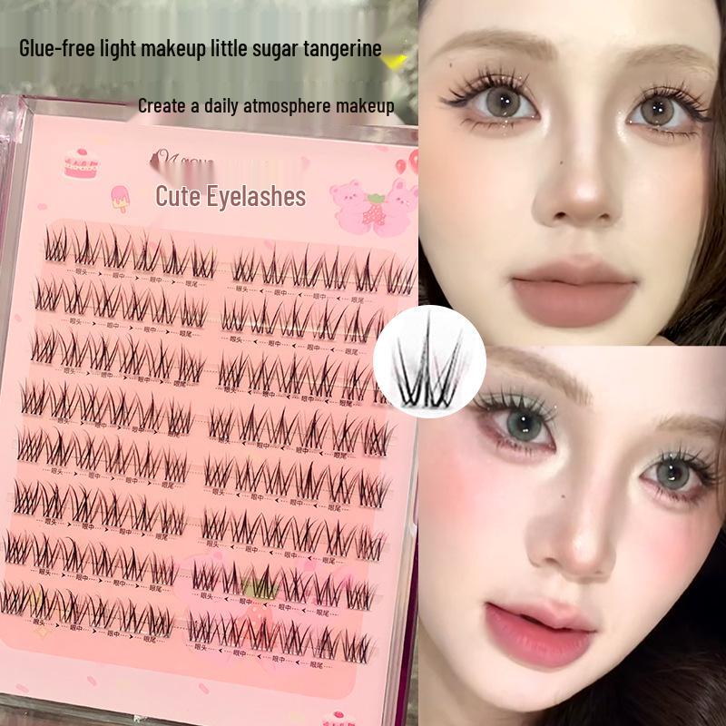 

Mengjie Shangpin Cute Bear Glue-Free Natural Cluster Eyelashes