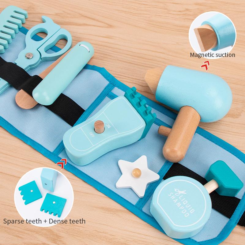 Wooden Hairdresser Role Play Toys For Kids Barber Shop For Kids Role Play Game Montessori Learning Education Toys For Kids