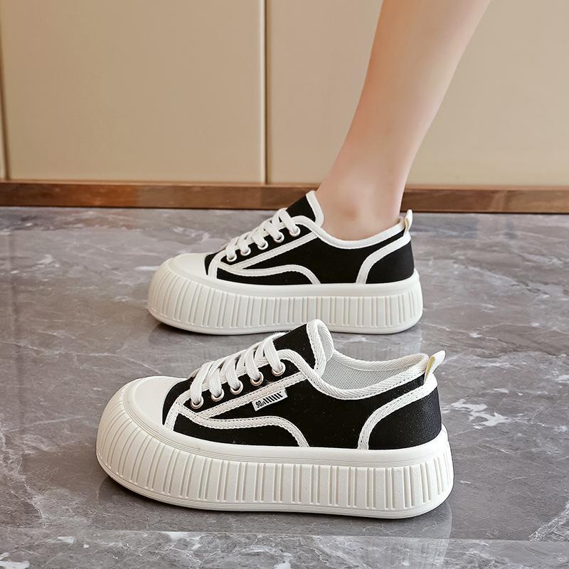 canvas shoes female students versatile board shoes 2025 spring and autumn new breathable sports casual shoes non-slip biscuit shoes MA05