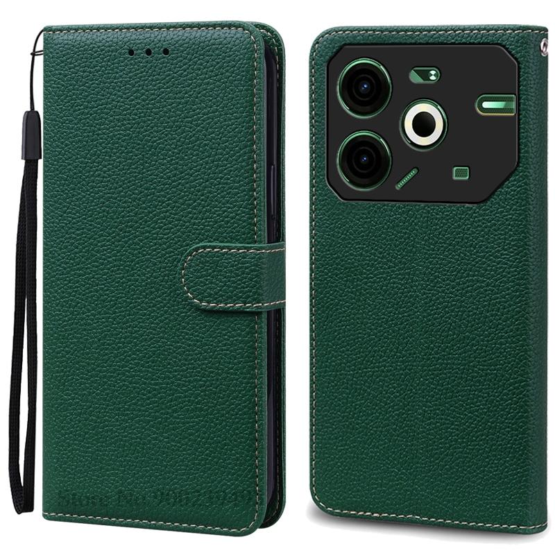 

Чехол Pova 6 Neo для Tecno Чехол Pova 6 Neo Кожаный чехол-кошелек для Techno Pova 6 Neo Чехол Pova Neo 6 Чехол для телефона Fundas Tecno Pova 6Neo (4G) темно-зеленого