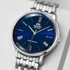 ORIENT Watchfully Automatic Mechanical Watch Men's Business Watch Blue Plate Steel Belt-mechanical Men's Watch RA-AC0J03L10B