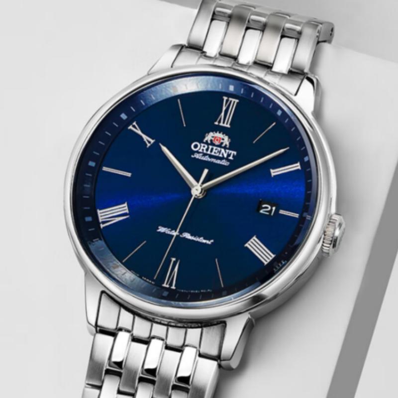 ORIENT Watchfully Automatic Mechanical Watch Men's Business Watch Blue Plate Steel Belt-mechanical Men's Watch RA-AC0J03L10B