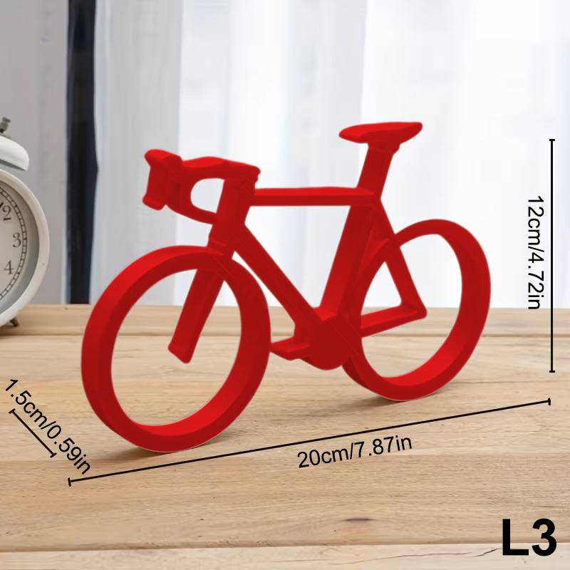 Modern Bicycle Sculpture Minimalist 3D Printed Bike Art Home Decor Accent Cycling Statue for Table Living Room