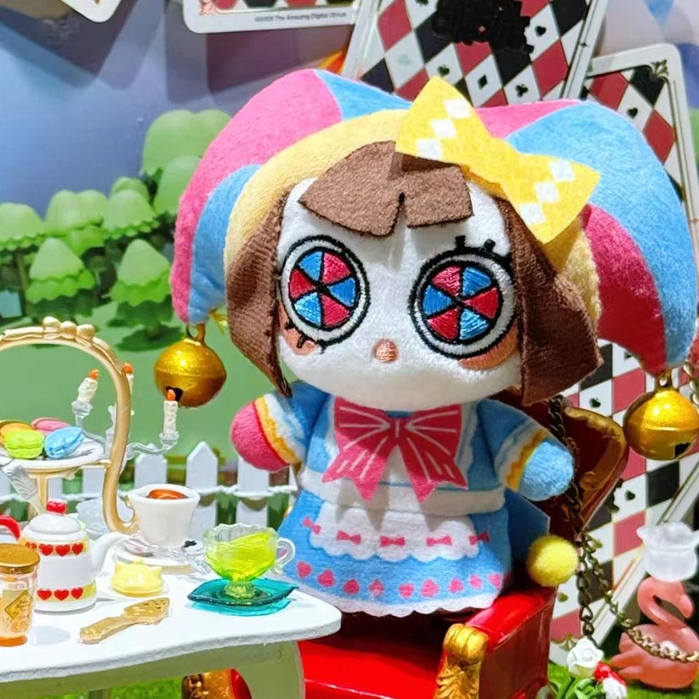 Amazing Digital Circus Pomni Plush Doll 10cm Pendant Dress-Up Pomni Stuffed Toy Gift Printed XMAS Birthday Doll for Kids Adult