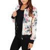 Stylish Women's Casual Floral Long Sleeve Baseball Jacket Coat For Everyday Wear