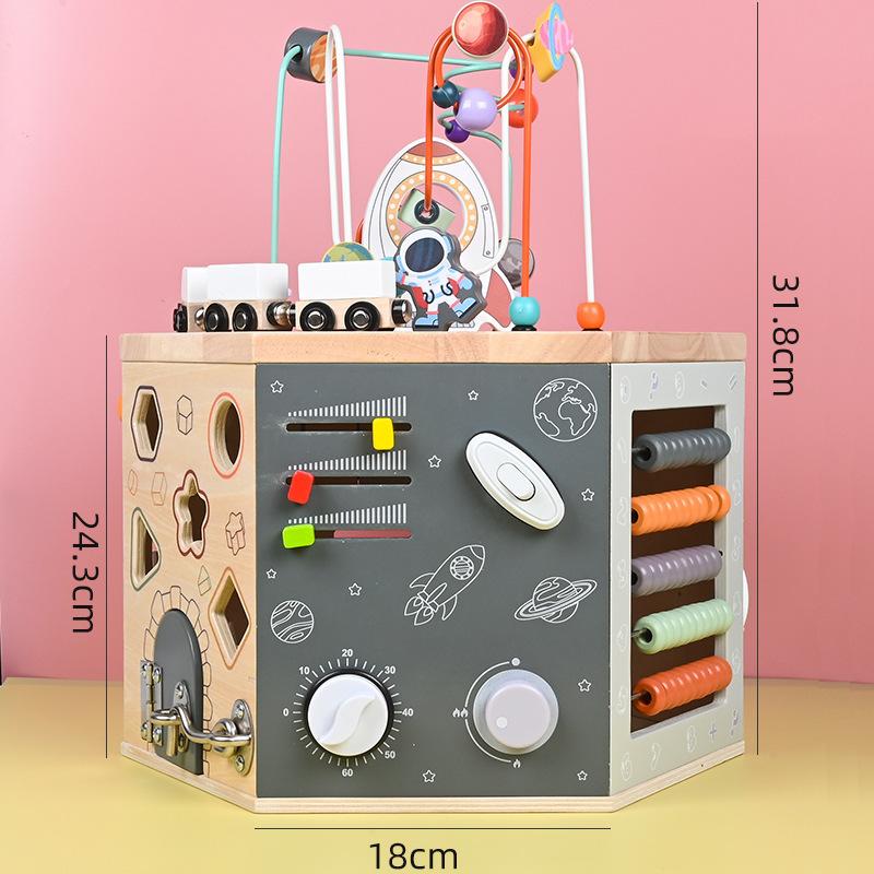Children'S Bead Puzzle Infants Over 6 Months Montessori Intellectual Development Beaded Small Toys Treasure Box Building Block
