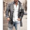 Spring New Men's Pocket Versatile Daily Retro Stand Up Collar Medium Long Woolen Coat Men's Casual Coat Men's Clothing