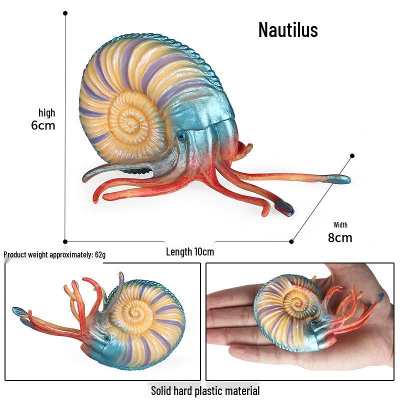 Marine Life Animal Simulation Toy Set: Squid, Crab, Starfish, Tuna