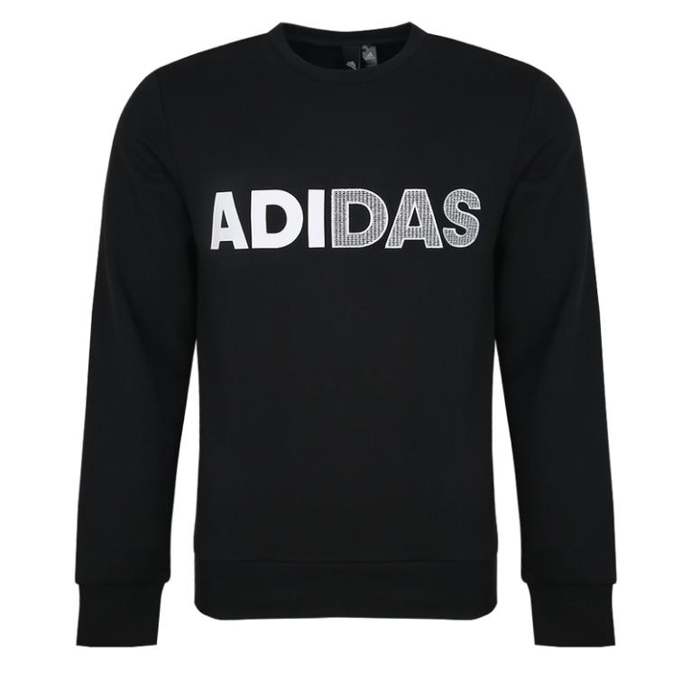 Adidas Cm Gfx Cs Long Knit Pullover Crewneck Sweatshirt Men Sweatshirt Black DT2498