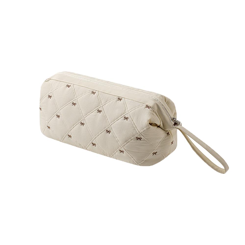 Bowknot Hair Dryer Storage Bag Large Capacity Durable Travel Wash Handbag Organizer Dustproof Travel Storage Bag Outdoor