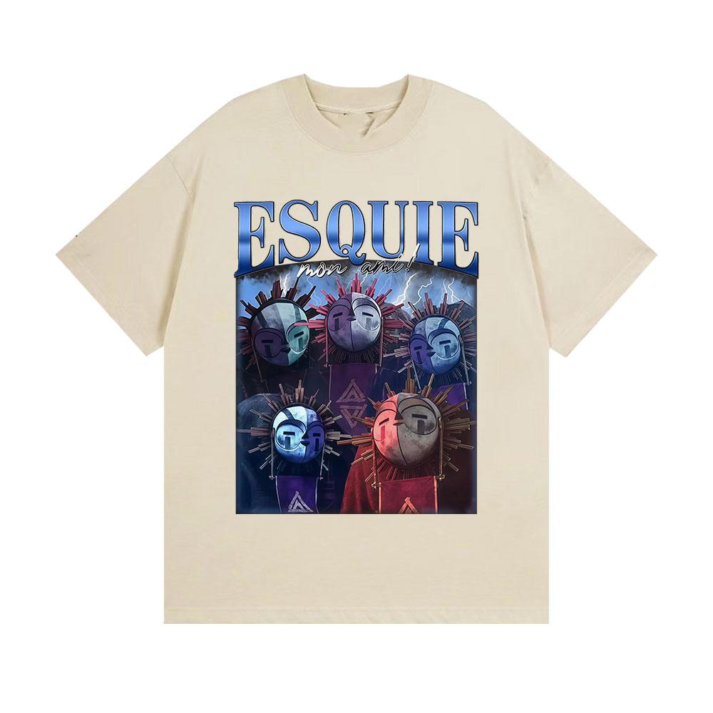 Esquie Mon Ami Clair Obscur Expedition 33 Graphic T-Shirt Men's Gothic Fashion O-Neck Cotton Short Sleeve T Shirt Y2k Streetwear