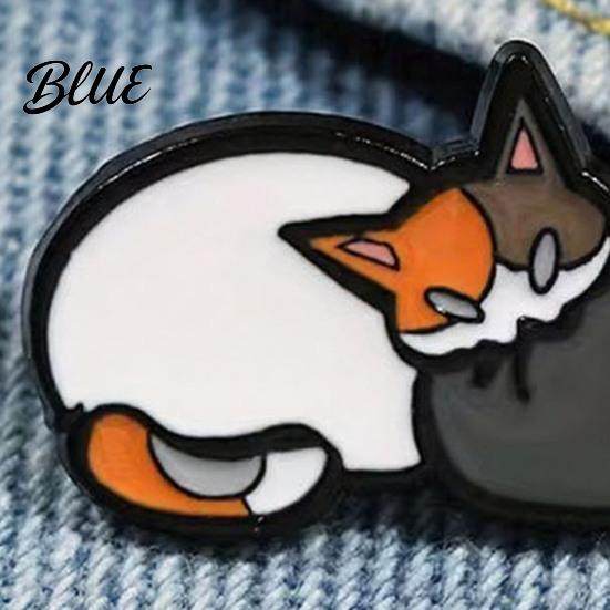 Animal Brooch Two-Cat Cartoon Mean Cat Enamel Pin Digital 3D