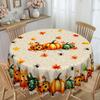 1 Halloween Tablecloth, Pumpkin Twine Halloween Round Tablecloth, Pumpkin Spider Web Spider Bat Pattern