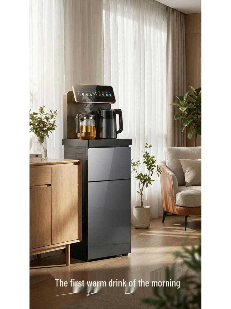 Smart Voice-Controlled Vertical Water Dispenser and Tea Bar Machine with Refrigeration