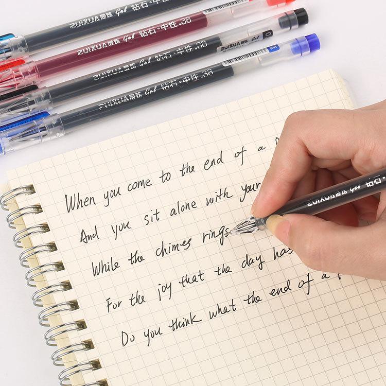 Black Diamond Full Needle Tube 0.38 Signature Pen - Large Capacity for Students