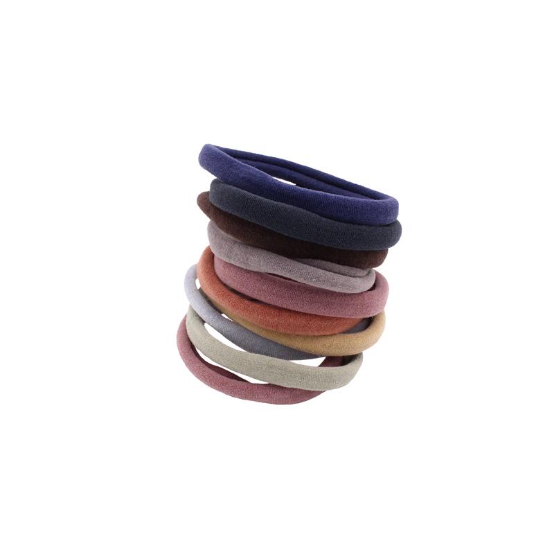 Super Soft Seamless Hair Ties - 10 Pack, High Elasticity, Black Rubber Hair Bands, Versatile Hair Accessories