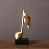 Music Note Figurine Modern Music Decor Gold Music Note Sculpture Resin Figurine Modern Musical Symbol Decoration Piano Room