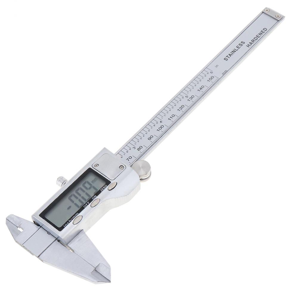 150mm/6inch LCD Digital Electronic Gauge Stainless Steel Vernier Caliper Ruler 150mm/6inch LCD Digital Electronic Gauge Stainless Steel Vernier Caliper Ruler