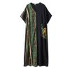 Short Sleeve Plus Size Cotton Vintage Patchwork New In Dresses for Women Casual Loose Maxi Long Summer Dress