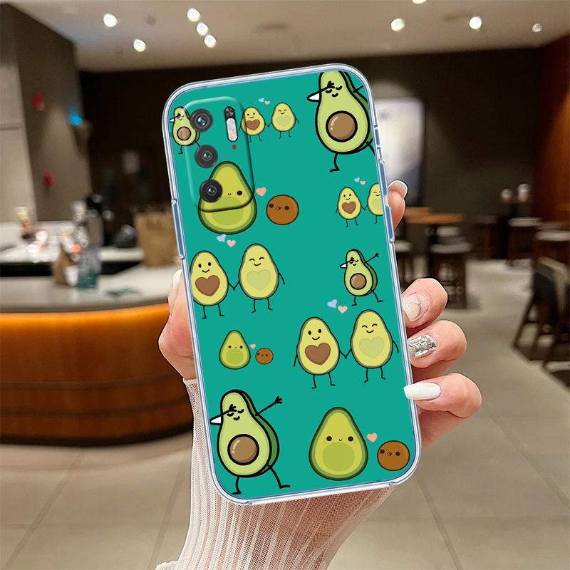 UP9 Avocado Fruits Transparent Phone Case for Samsung Galaxy A04 A04S A14 A23 A34 A54 M23 M33 M52 M53