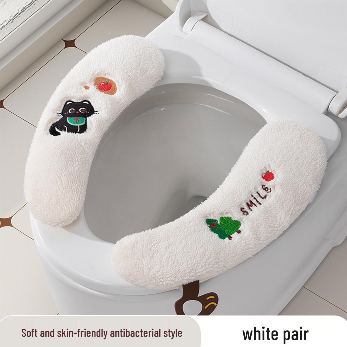 Waterproof Universal Adhesive Toilet Seat Cushion - Cute, All-Season Pad