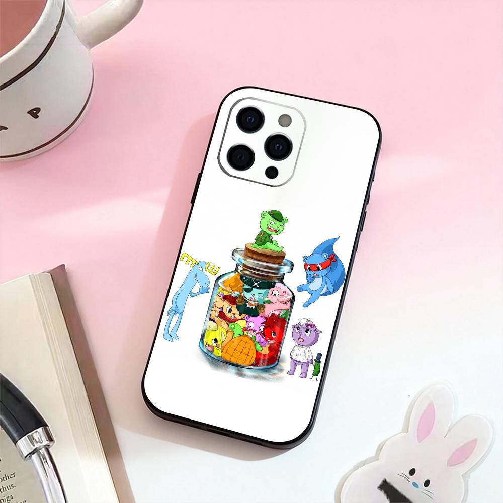 

h-Happy T-Tree Friends Phone Case Silicone Soft For IPhone 17,16,15,14,13,12,11,XS,Plus Pro Max iPhone11PROMAX