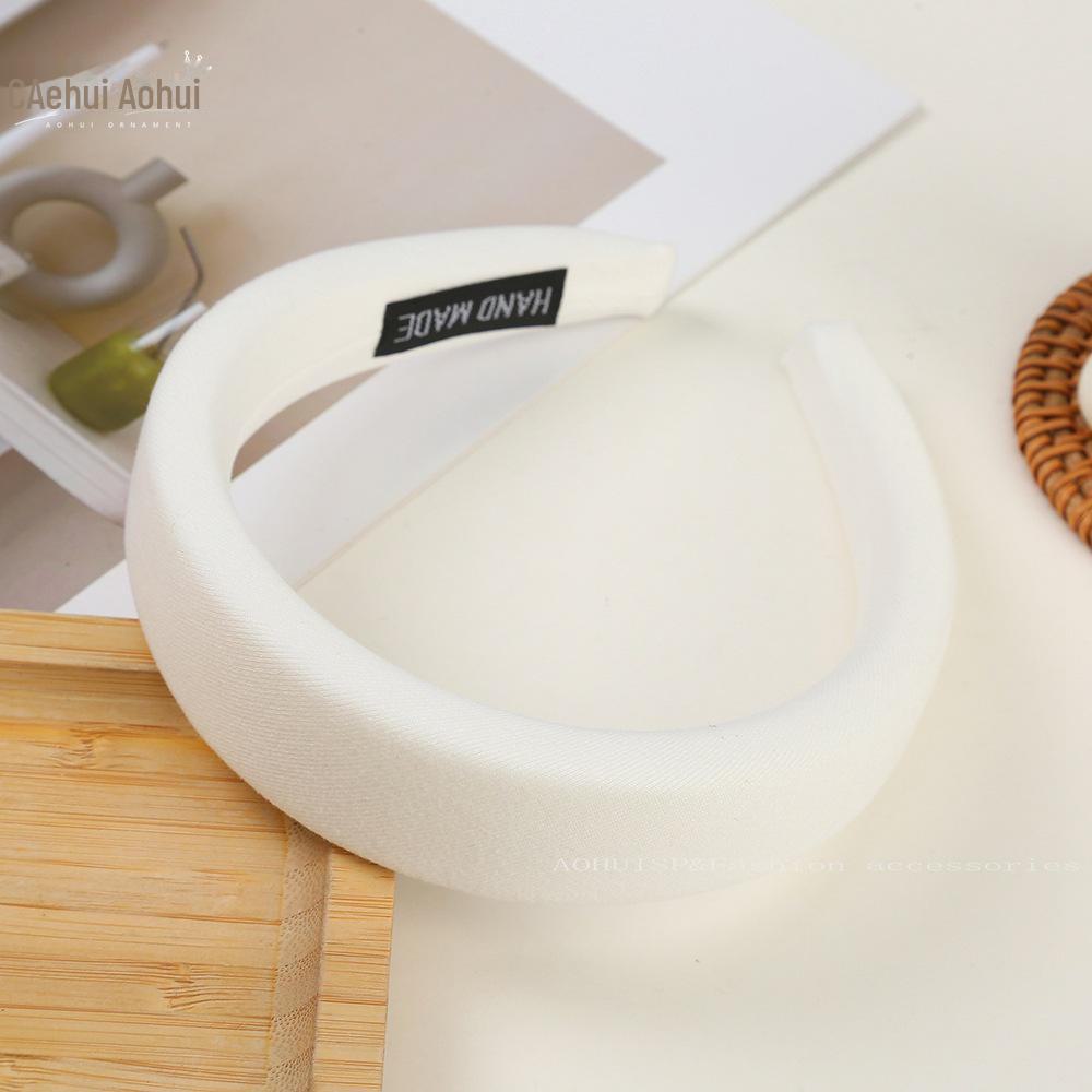 

Повязка на голову с широкими полями в корейском стиле: Летний однотонный аксессуар для волос для женщин