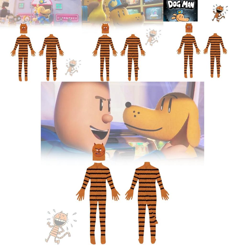 Halloweenský kostým psího muže pro děti s rozkošným motivem škodolibé kočky, ideální pro cosplay