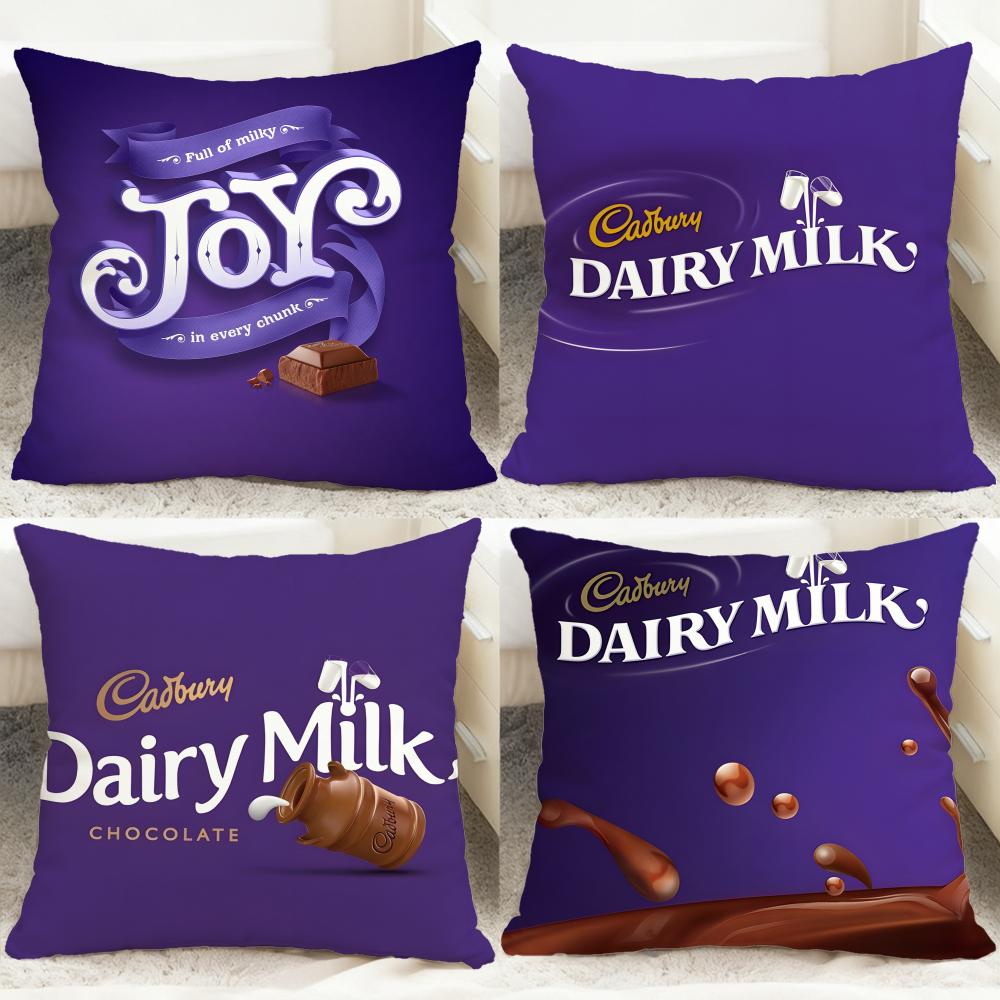 Panika Chen Unisex Food Brand Cadbury Cushion Cover Comfortable Reversible Pillow Cover Ideal For Car Sofa Bedroom & Beyond