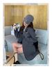 Women's Gray Petite Korean-Style Suit Jacket - Spring/Autumn 2025 Casual High-End Design