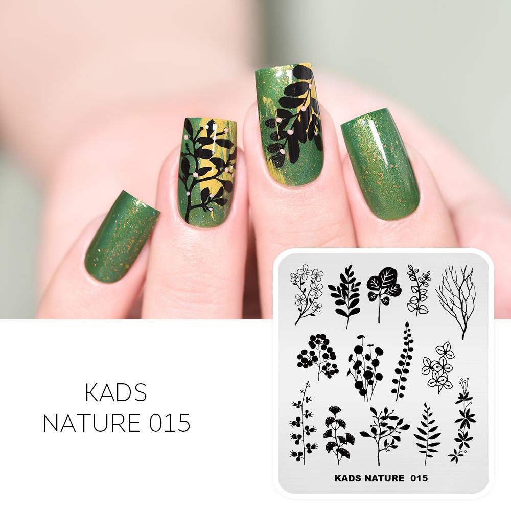 kads Nail Art Stamping Plates 63 Designs Nature Series Nail Template Stencil Plates for Nail Salon