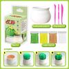 4-Color Ultra-Light Clay Succulent Pot DIY Handmade Modeling Clay Toy Set for Kids