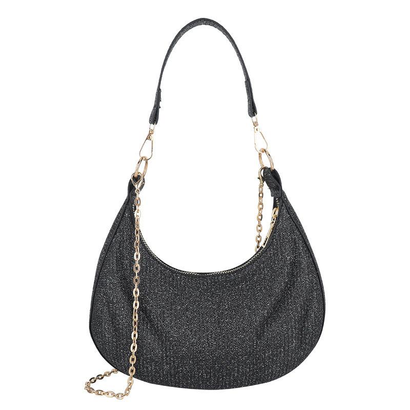 Stylish Crescent Shoulder Bag For Women 2024 Trendy Fashionable Pu Handbag With Zipper
